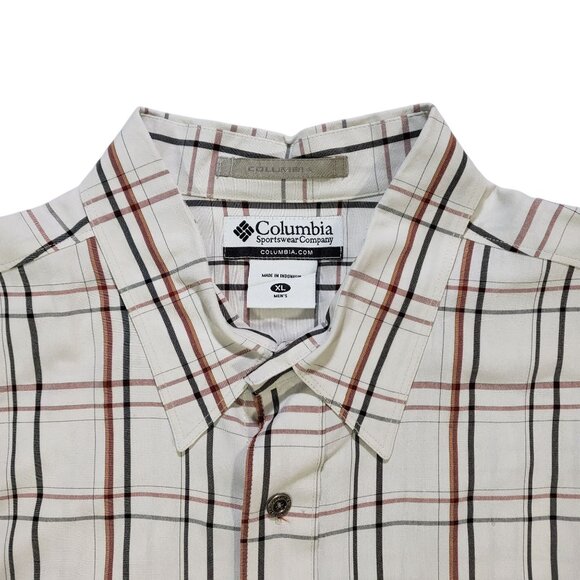 Columbia Men's Striped Short Sleeve Button Up Shirt Size XL - Picture 4 of 9